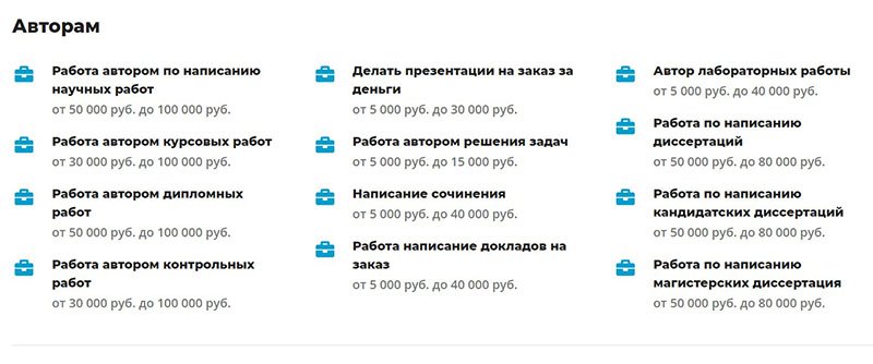 Скриншот биржи контента Заочник